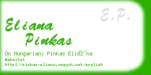 eliana pinkas business card